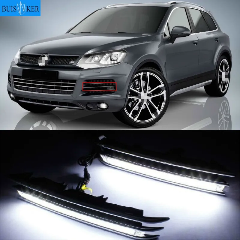 

LED Daylight For VW Touareg 2011 2012 2013 2014 2015 with Turn Signal & Dimmed Function DRL Lamp