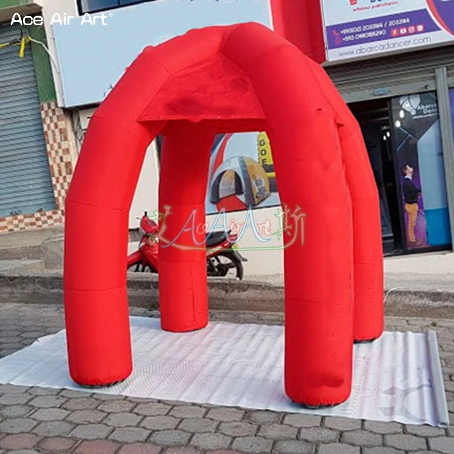 Tenda gonfiabile super mini per ragno da 3 m di diametro con tenda a cupola per recinzione per stazione di eventi di raccolta a 4 gambe per matrimoni e pubblicità