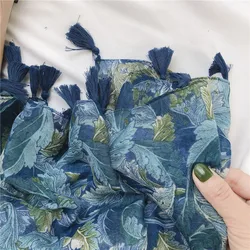 2024 Women Autumn Tassel Viscose Shawl African Ethnic Floral Scarf Wrap Neck Snood Soft Bufandas Mujer Muslim Hijab 180*90cm