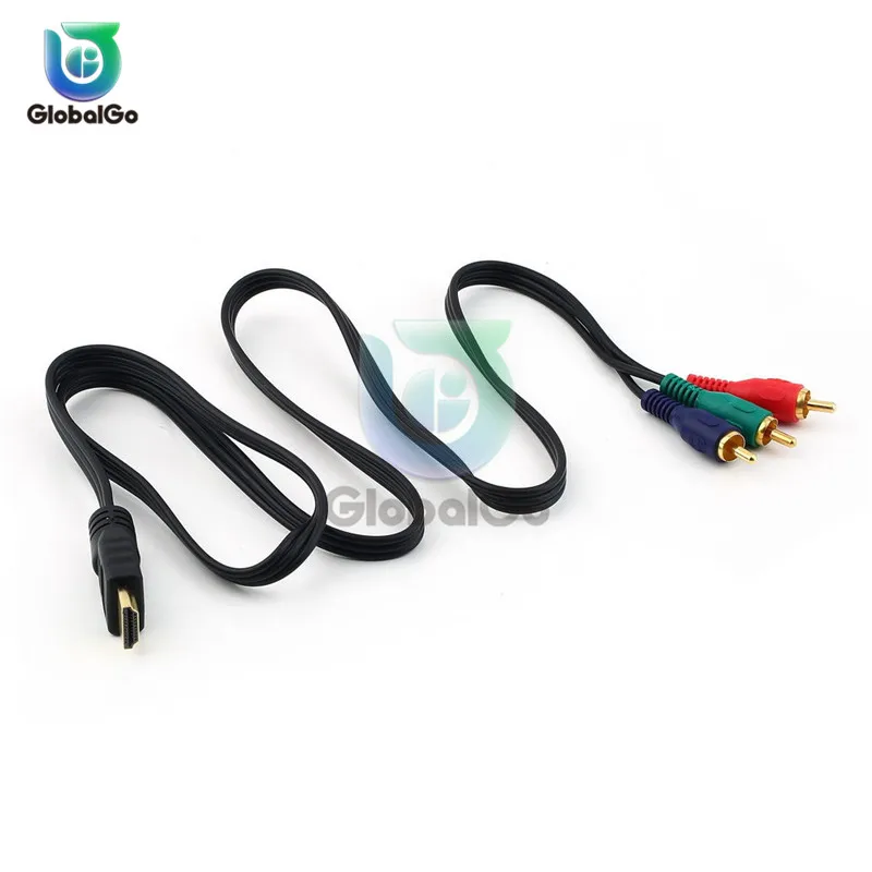 HDMI al Cavo del RCA HDMI Maschio a 3RCA AV Composito Maschio M/M Connettore Adapter Cavo del Convertito Cavo Trasmettitore