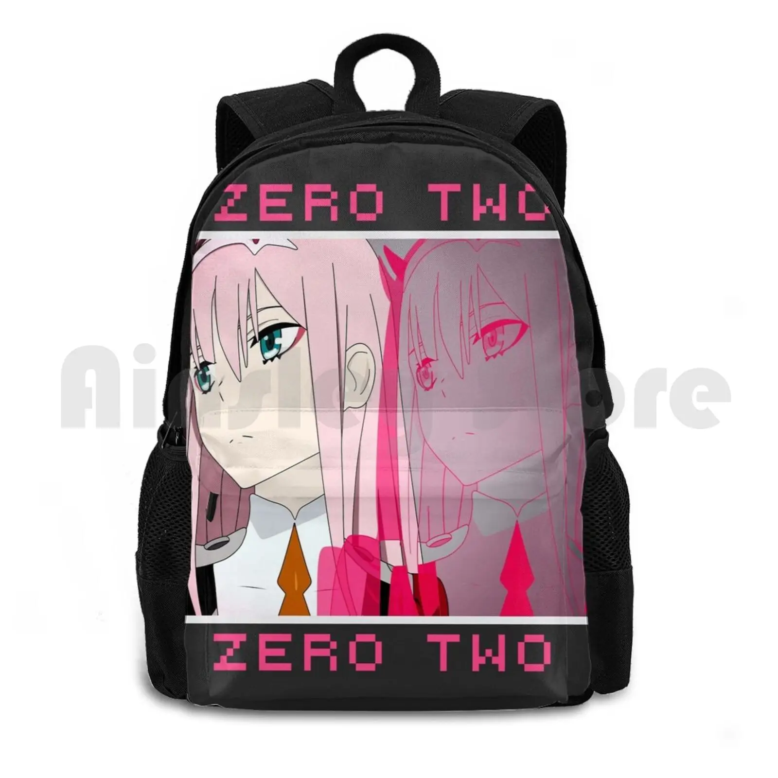 

Double Zero Two Outdoor Hiking Backpack Waterproof Camping Travel Darling Darling In The Franxx Zero Two Zero Two Anime