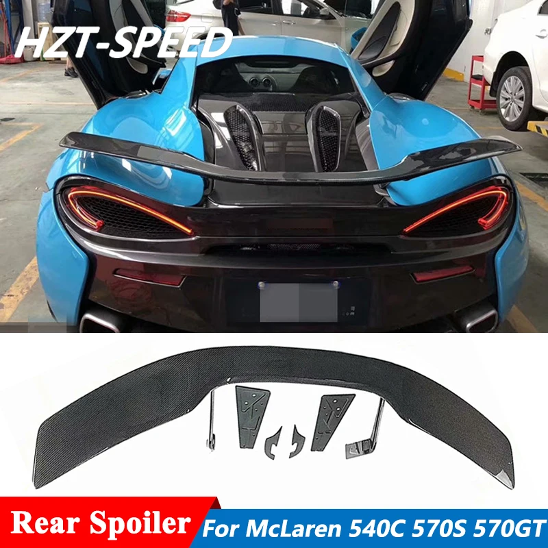 N Style Carbon Fiber Material Trunk Wing Rear Spoiler For McLaren 540C 570S 570GT Car Body Kit Refitting 2015 Up