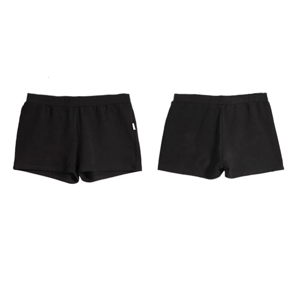 Girls  Elastic Waistband Shorts Black Bottoms Kids Summer Dancewear Boy-cut Shorts  for Dance Sports Gymnastic  Dance Pants