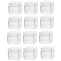 24Pcs Chocolate Party Plastic Candy Box Biscuits Cookies Packing Box Party Treat Boxes Gift Container
