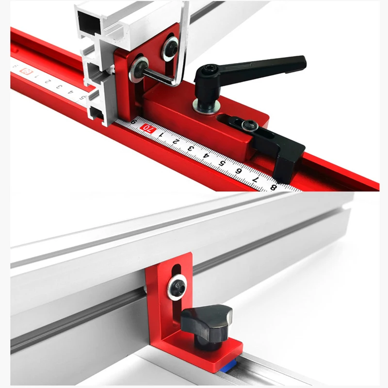 Profil Aluminium Pagar 75Mm Tinggi Saluran T-trek Kurung Geser Miter Gauge Pendukung Alat Pertukangan