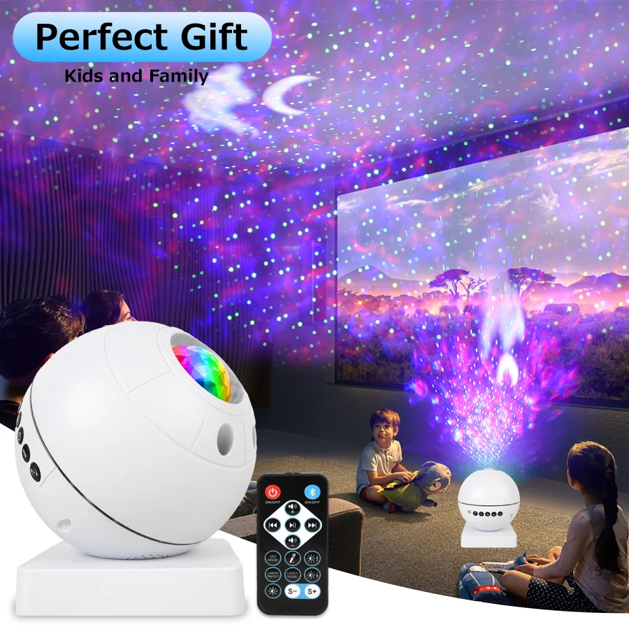 

Music RGB Galaxy Projector Children's Night Light Moon Lamp Bedroom Nightlight Child Led Lights for Room Birthday Christmas Gift