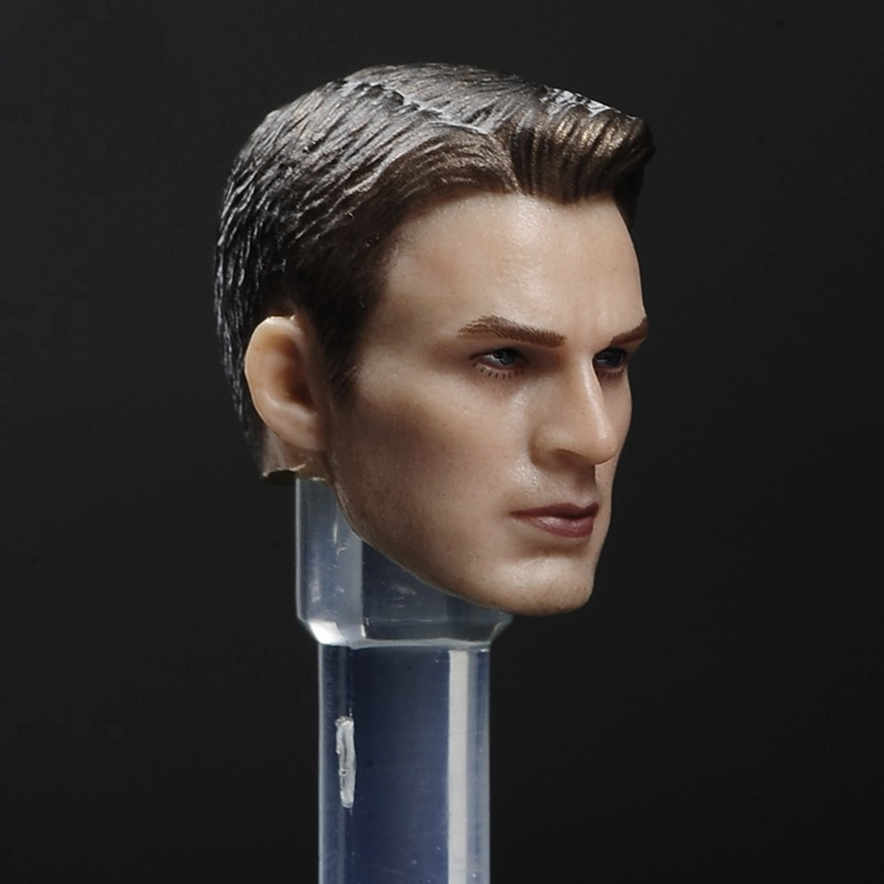 1:12 Scale Chris Evans Steve Rogers First Captain Head Sculpt Model Toys Fit 6'' SHF Action Figure Body Doll