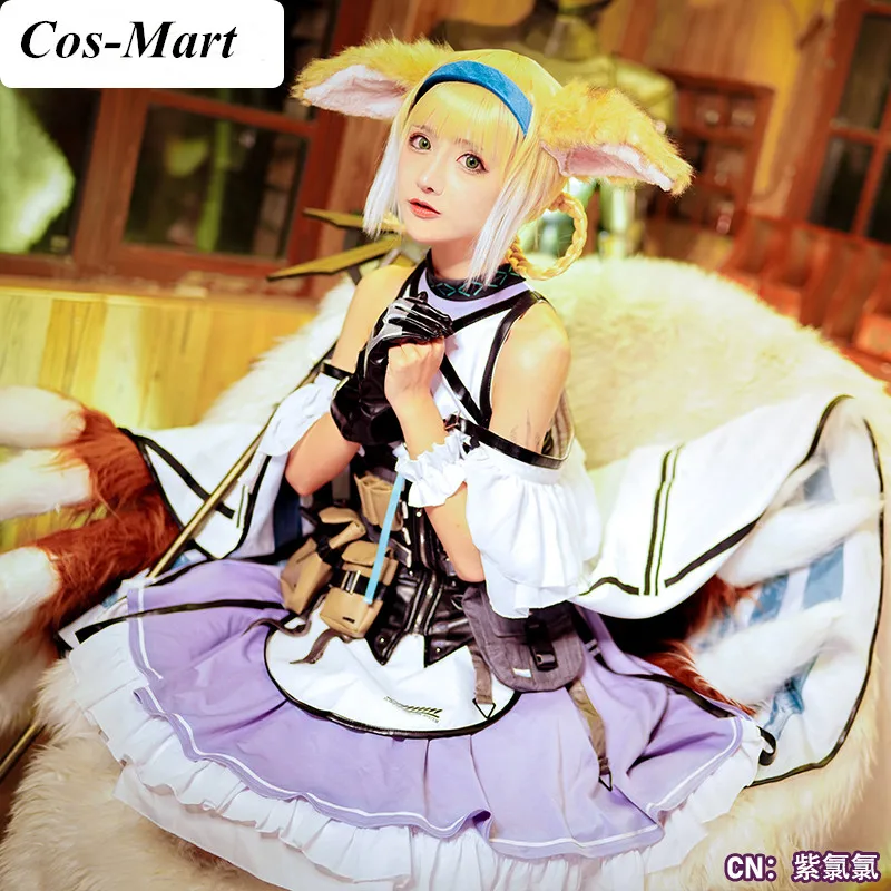 Cos-Mart Game Arknights Suzuran Cosplay Costume Six Stars Little Fox Combat Uniform Party Role Play Clothing Custom-Make