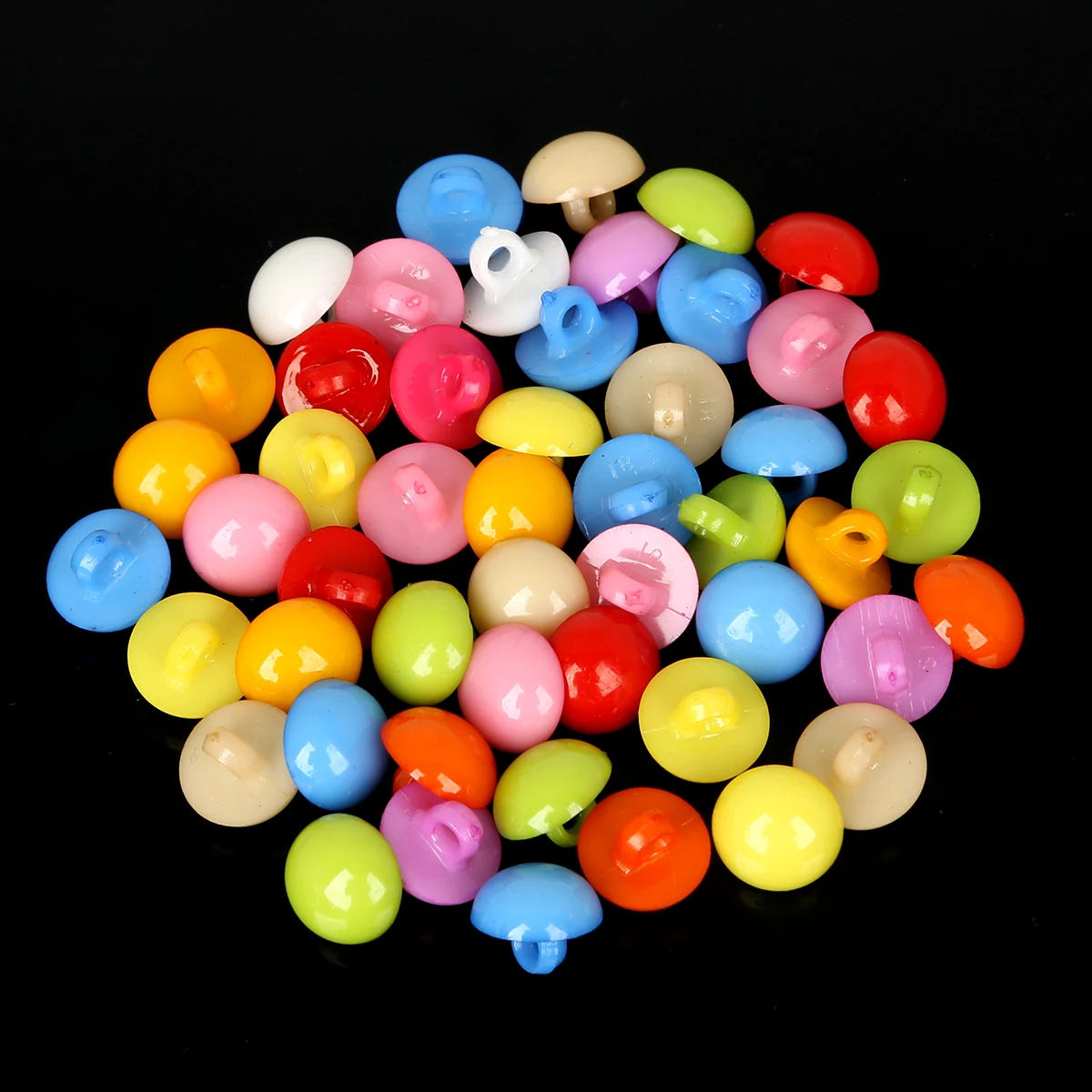 

Круглые пуговицы с хвостовиком 11 х10 мм, 50 шт., разные цвета, Мультяшные детские пластиковые пуговицы «сделай сам» для детской одежды, шитья, скрапбукинга