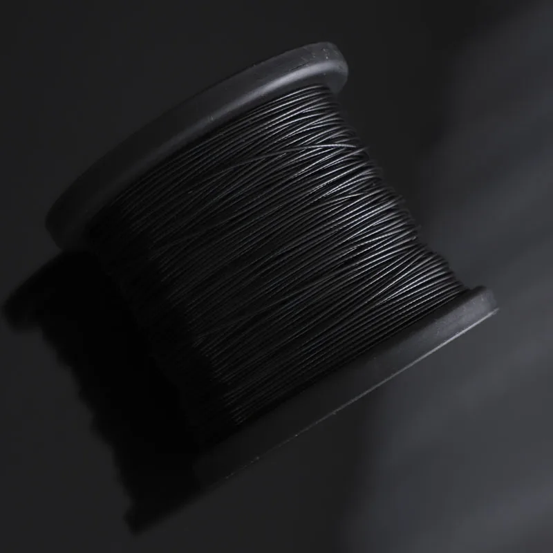 500Meters One Roll 0.6MM Diameter Black PVC Plastic Coated Stainless Steel 304 Wire Rope Cable