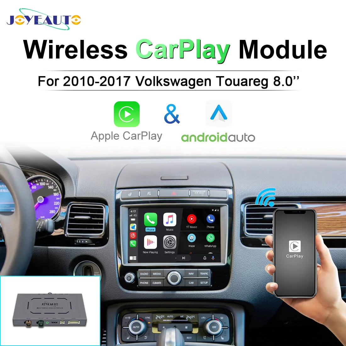 JoyeAuto CarPlay Retrofit Box for Volkswagen Touareg RNS850 2010-2017 8