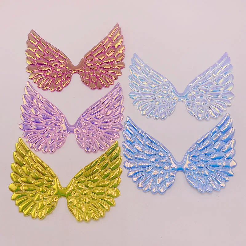 20 pcs Mirror decoration angel wings handmade jewelry children's hair accessories materials socks accessories wings