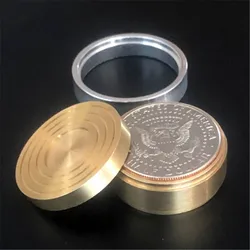 Duvivier Coin Box (Half Dollar) Three In One Box Magic Tricks Stage Close Up Magia Coin Appearing Magie Illusion Gimmick Props