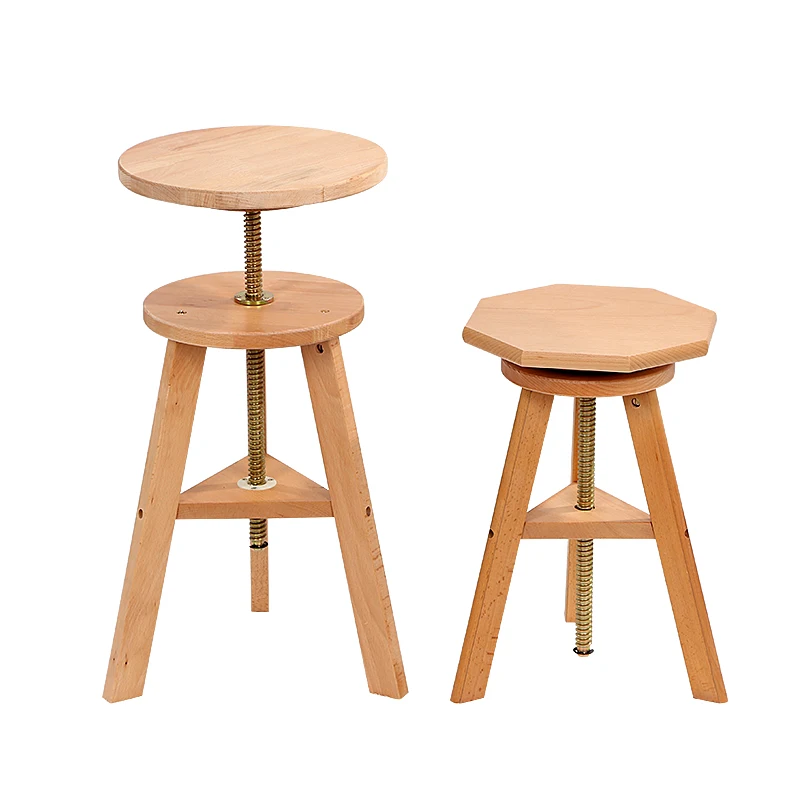 Art Sketch Stools Multifunctional Wooden Rotating Lifting Art Painting Stool Wooden Outdoor Sketching Oil Painting Sketch Stools