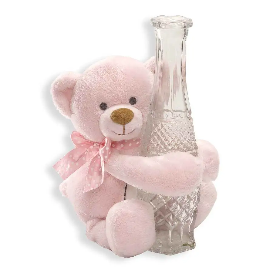 Kawaii Stuffed Soft Toy Baby Teddy Bear Vase Huger Pink / Blue Ivory, 10\