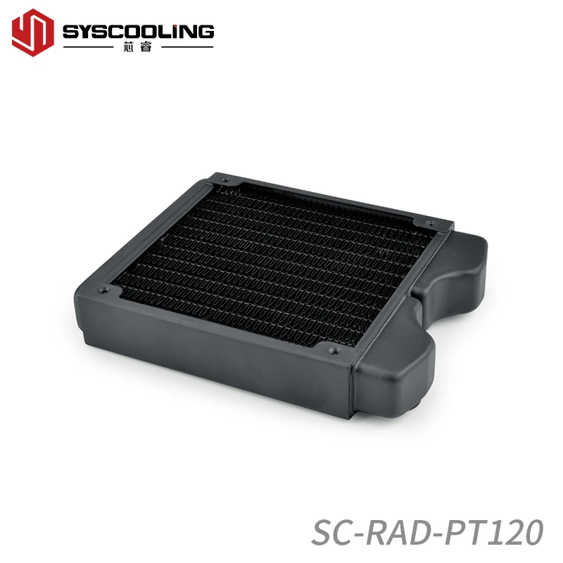 Syscooling Waterkoeling Radiator Koper 120Mm Voor 12Cm Koelventilator G1/4 Draad 27Mm Dikte Radiator voor Pc Vloeistofkoeling