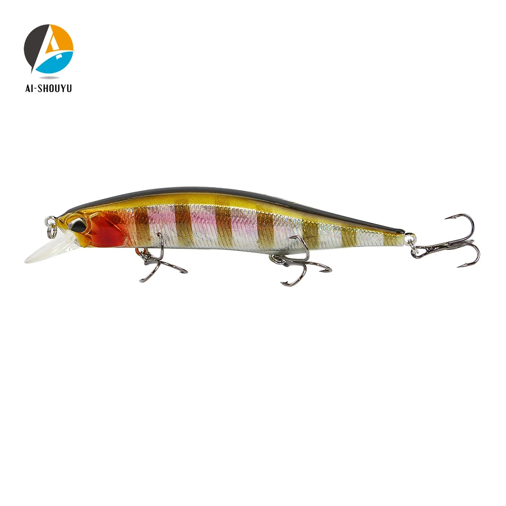 AI-SHOUYU New Wobbler Magallon 110mm 16g Hard Minnow Bait Artificial Bait Swim Bait with 3 Hooks Fishing Lure Suspending Bait