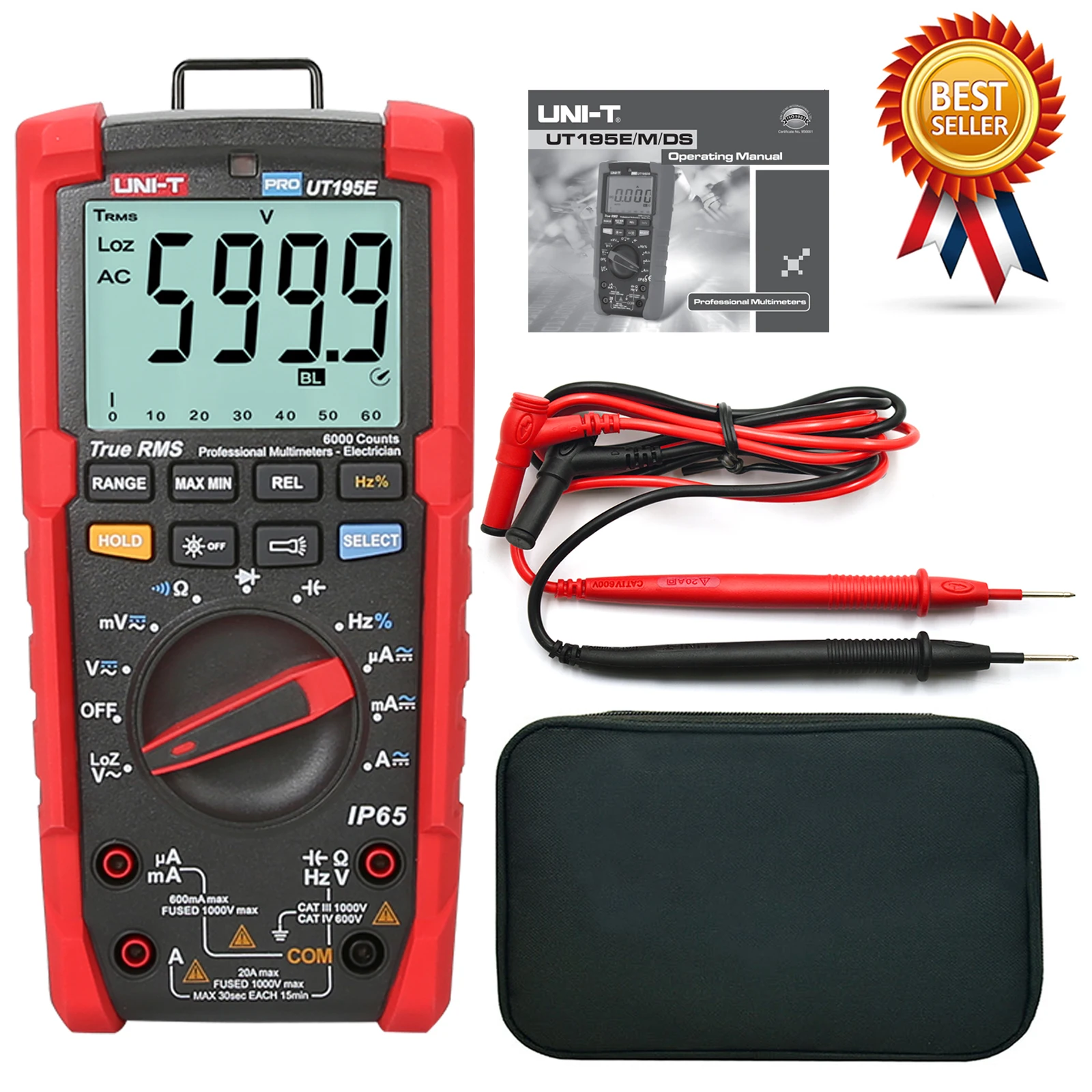 UNI-T UT195E Multimeter Use For Find Issues Related to Motor Drive, Factory Equipment Maintenance, Electrical Distribution.