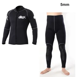 Wetsuit Top or Bottom 5mm SCR Long Sleeve Neopren Wetsuit Zip Jacket Pants for Men Women Scuba Diving Suit Snorkeling Swimming