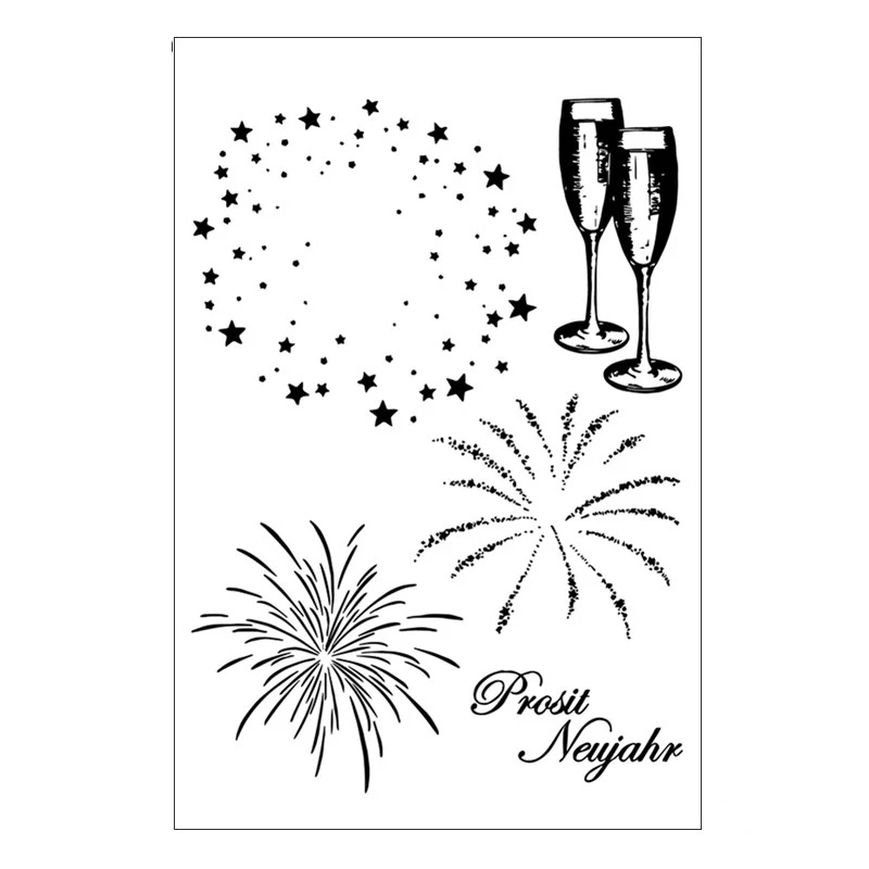 Fireworks Clear Stamps Scrapbooking Crafts Decorate Photo Album Embossing Cards Making Clear Stamps New