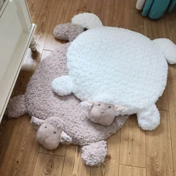 Tapis de Sol en Forme de Mouton pour Bébé, Jouets pour Enfant, Décoration de Chambre de Nouveau-né