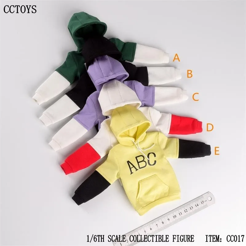 

Hot Sales 1/6th CCTOYS CC017 Unique Fashion Casual Letters Two Pieces Jointed Hoodie Shirt For Usual 12inch Soldier Action