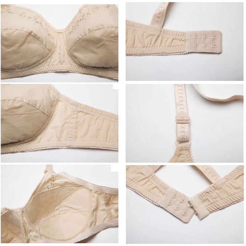 3 sztuk/partia biustonosz bielizna dojrzały miękki bawełniany biustonosz matka bez felg kobiety dziewczyna klasyczny bralette duży biust podszyty bawełną bh C11 — zdjęcie 7