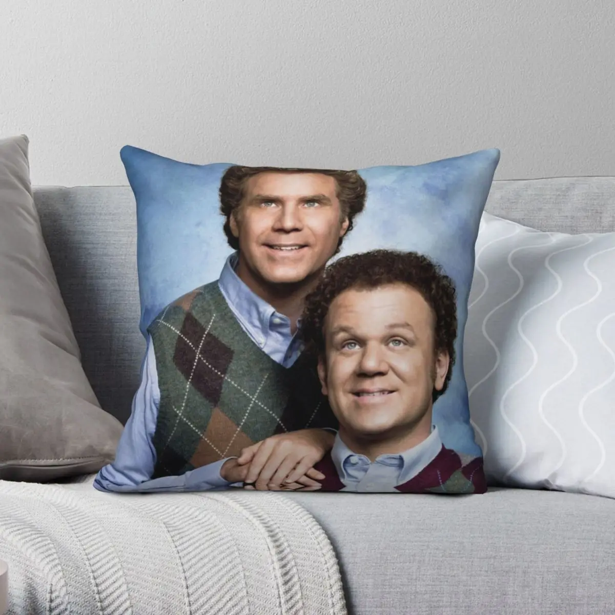 Step Brothers Pillowcase Polyester Linen Velvet Zip Decor Pillow Case Bed Cushion Case