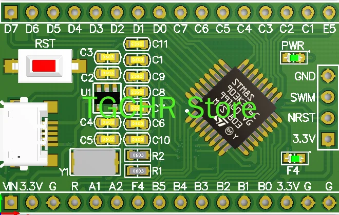 STM8S903K3T6 الأساسية مجلس Lqfp32 الحد الأدنى لنظام S003 منتج جديد تقييم وتطوير مجلس الإلكترونية