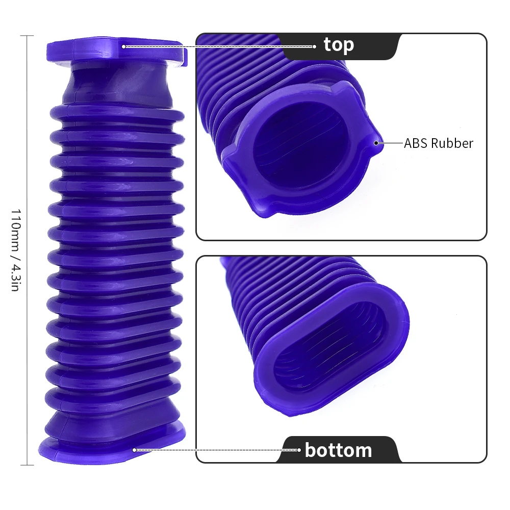 Мягкий Бархатный синий шланг на роликах для всасывания, совместимый с Dyson V6 V7 V8 V10 V11, сменный аксессуар для домашней уборки и пылесоса