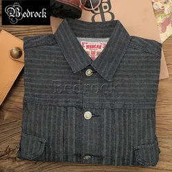 MBBCAR 13oz herringbone denim jacket for men's one washed raw denim coat heavy vintage selvedge overalls 507XX II jacket 3072