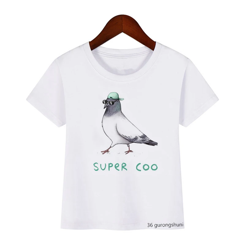 Vogels Drinken En Dieren Cartoon Print Nieuwe Hot Sale Baby T-Shirt Grappige Kids Tshirt Kleding Zomer Jongens/Meisjes T-Shirt Tops