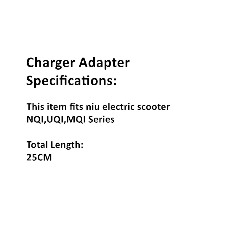 ALWAYSME Niu Scooter Charger Adapter Wire For Niu Electric Scooter NQI GT/S Sport ,MQI GT Sport,UQI GT