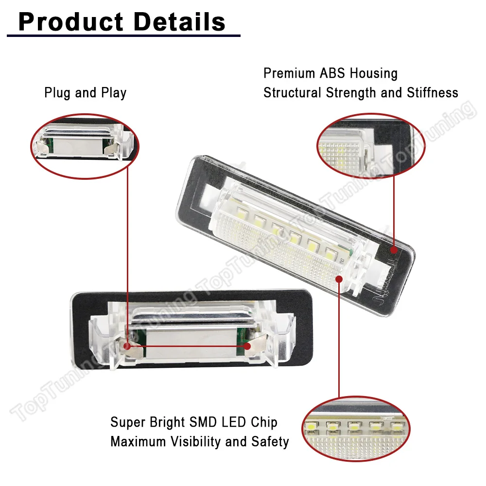 مصباح ليد لرقم الترخيص ، مصباح لمرسيدس بنز W210 ، سيدان 4D ، W202 ، 4ifift ، Facelift ، ، من من ، إلى ، ، #3