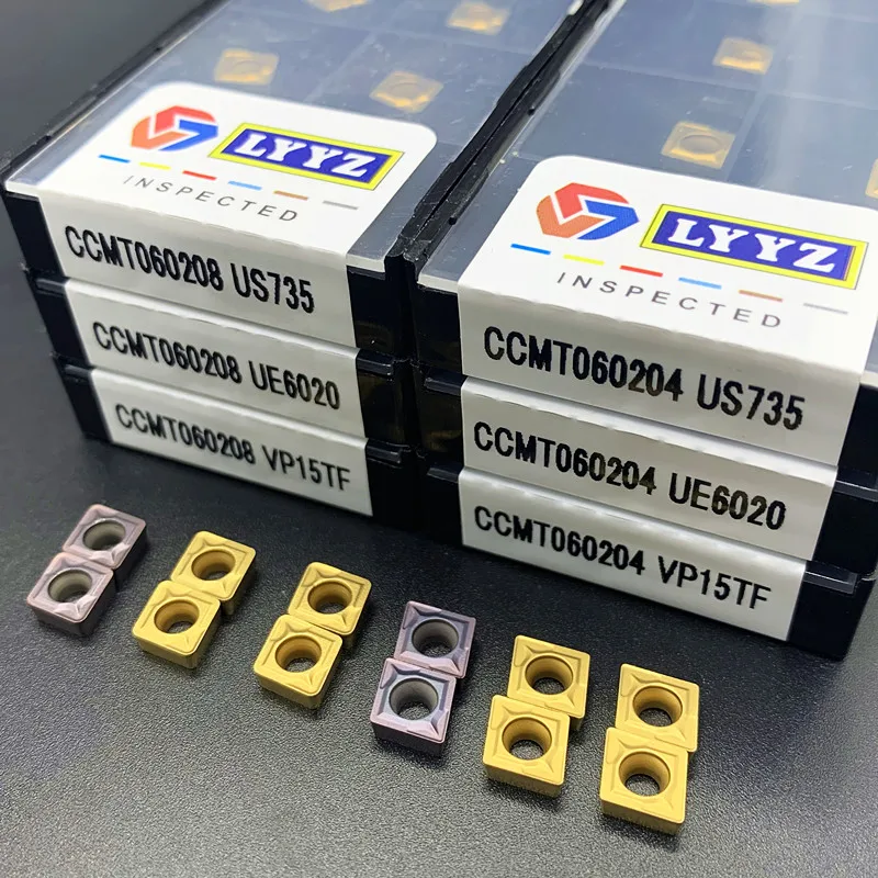 Ferramenta de Trituração Redonda Interna Ccmt 060204 Cnc Ferramenta Torno da Lâmina Ferramenta de Trituração 10 Peças Ccmt060204 Ccmt060208 Vp15tf Ue6020 Us735