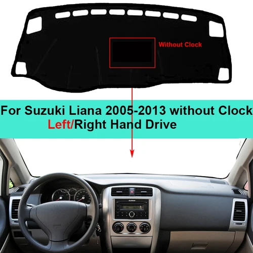 Imagen 2 del producto Cubierta de salpicadero interior de coche, alfombrilla antideslizante para Suzuki Liana 2005-2013, cojín tipo almohadilla de parasol Protector 2006 2007