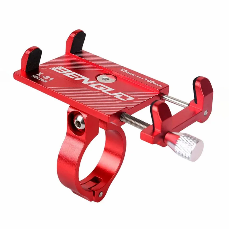 Bicycle Mobile Phone Holder Aluminum Alloy Anti-shake Mountain Bike Road Motorcycle Cycling Mobile Smartphone Support Mount Rack