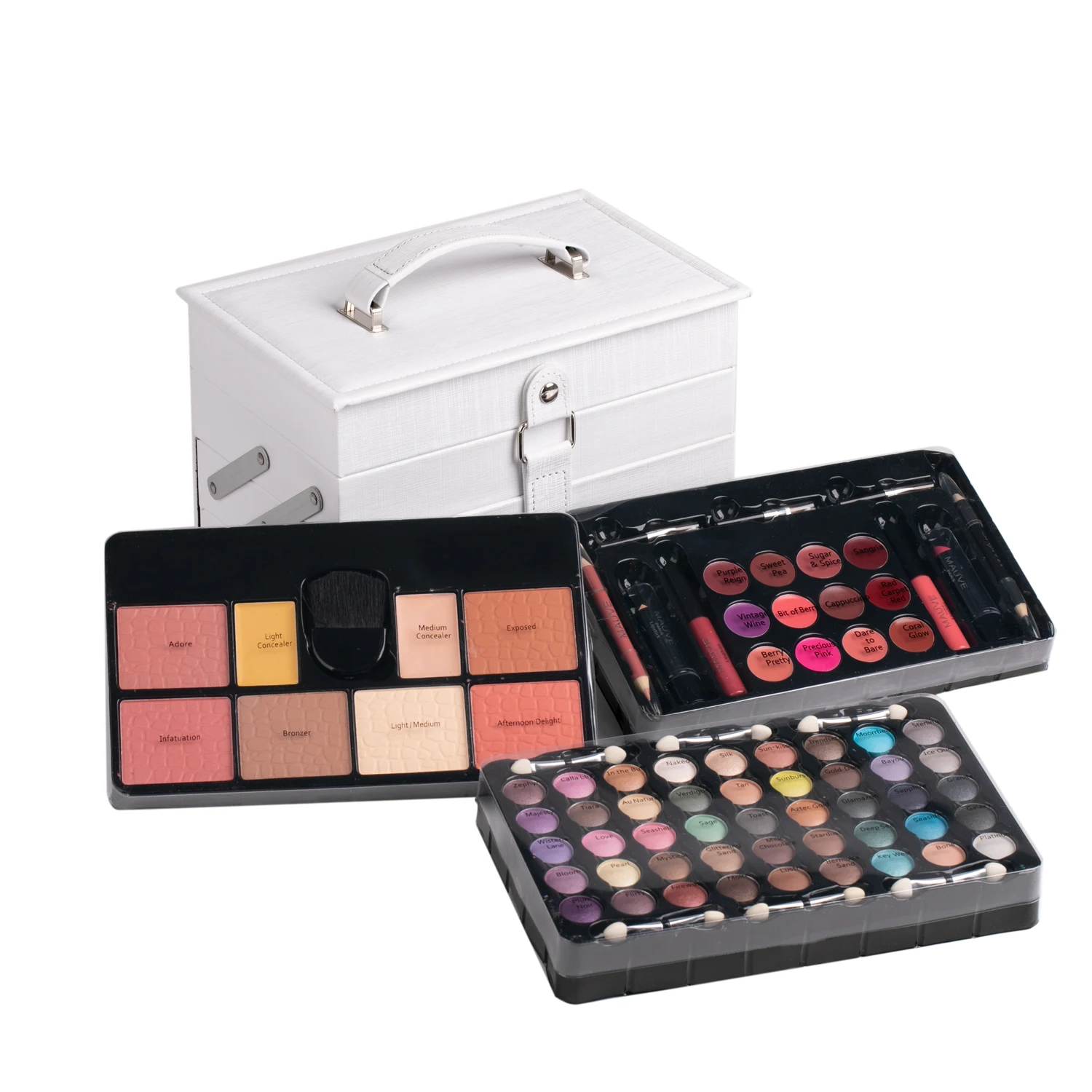 DUER LIKA Professional 45 Color Eyeshadow Blush Cosmetic Foundation Face Powder Makeup Sets Eye Shadows Palette