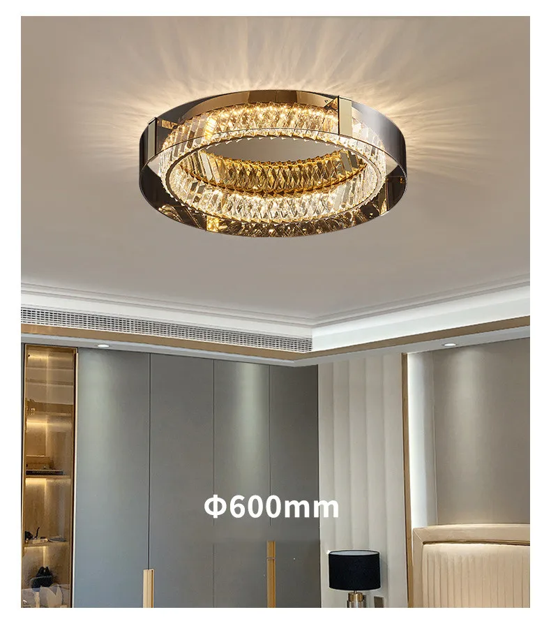 K9 Crystal LED Dimmable Ceiling Lamp Steel Body Mounted