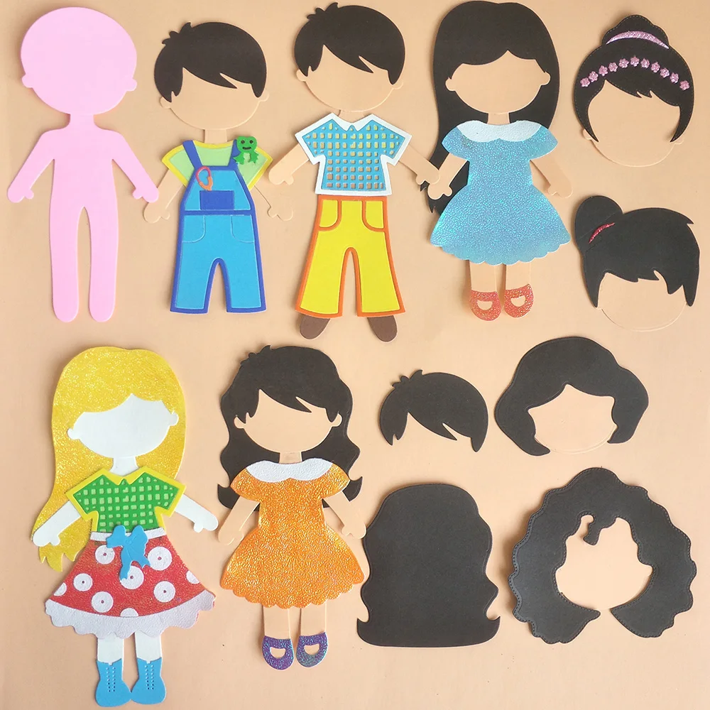 New boy and girl body hairstyle clothes suit cutting dies DIY scrapbook, embossed card making, photo album decoration, handmade