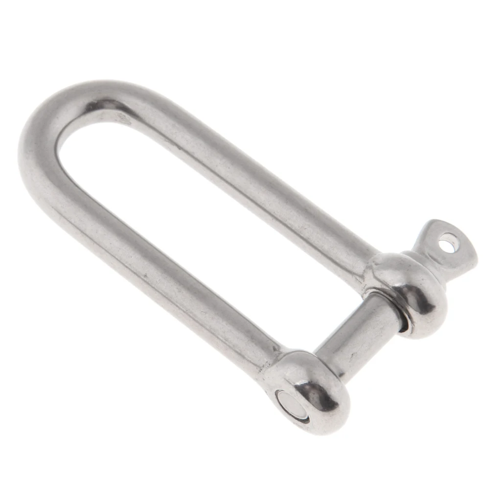 Stainless Steel Straight Long D Shackle 1/4\