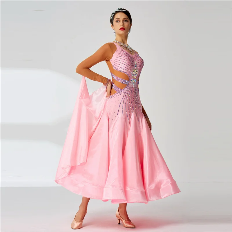 B-2065 High-end dancing queen dress modern ballroom high quality competition ballroom dance dresses women adult for sale