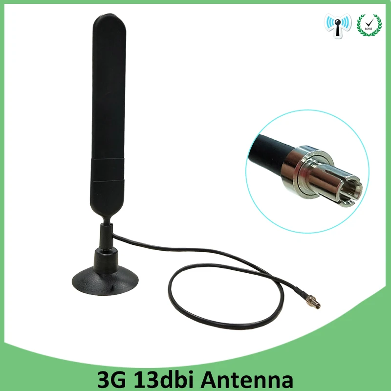 Grandwisdom 3G 4G LTE Antenna 13dbi SMA Male Connector Aerial 698-960/1700-2700Mhz IOT magnetic base 3M Clear Sucker Antena