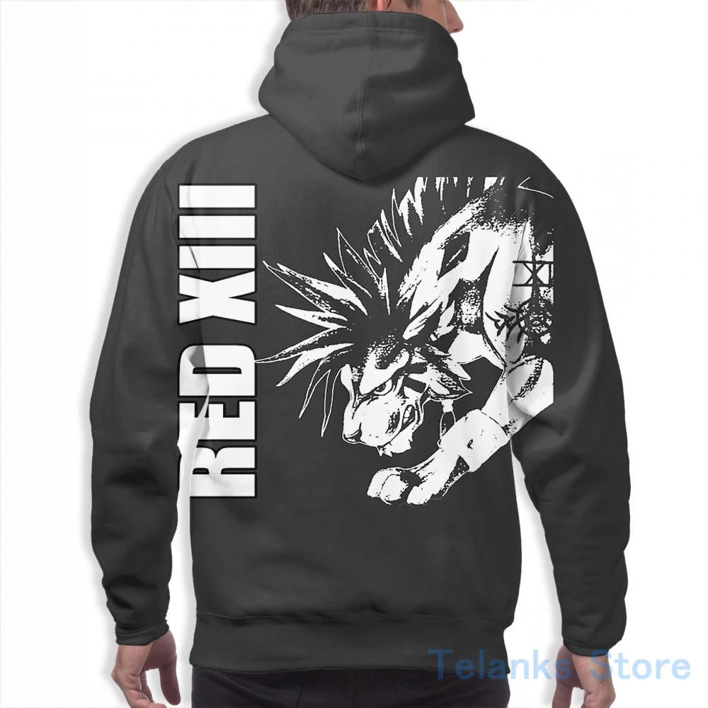 Mens Hoodies Sweatshirt for women funny Red XIII - Final Fantasy VII print Casual hoodie Streatwear