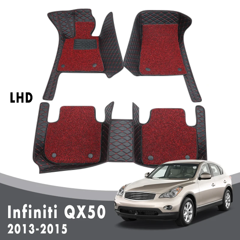 

Car Floor Mats For Infiniti QX50 2015 2014 2013 Carpets Luxury Double Layer Wire Loop Auto Interior Parts Accessories Custom
