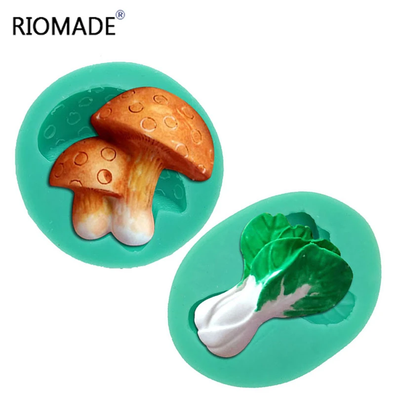 Vegetables Silicone Fondant Molds Cabbage Mushroom Shape Cake Decorating Tools Chocolate Dessert Cookies Baking Making Mould