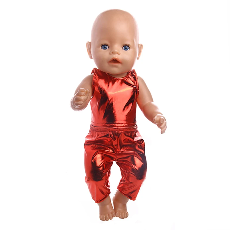 Doll Clothes Color T-Shirt Suit Fit 18 Inch American Doll And 43cm Baby New Born Doll，Our Generation ,DIY Gift For Children\'s