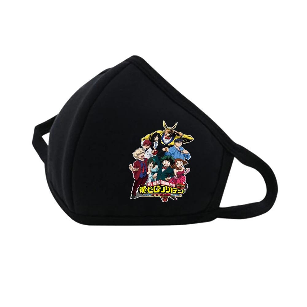 anime My Hero Academia Washable Mouth breathing Mask women men Dust-proof mask teenagers keep warm cotton Mask