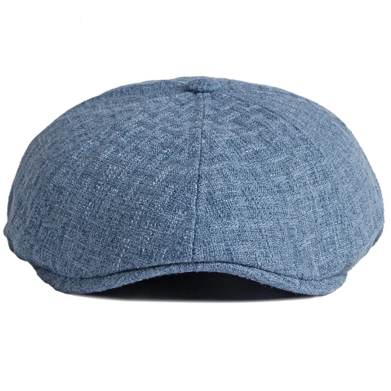 HT3658 Berets Flat Cap Men Women Cotton Linen  Octagonal  Cap Spring Summer Breathable Beret Hat Male Female Beret Cap