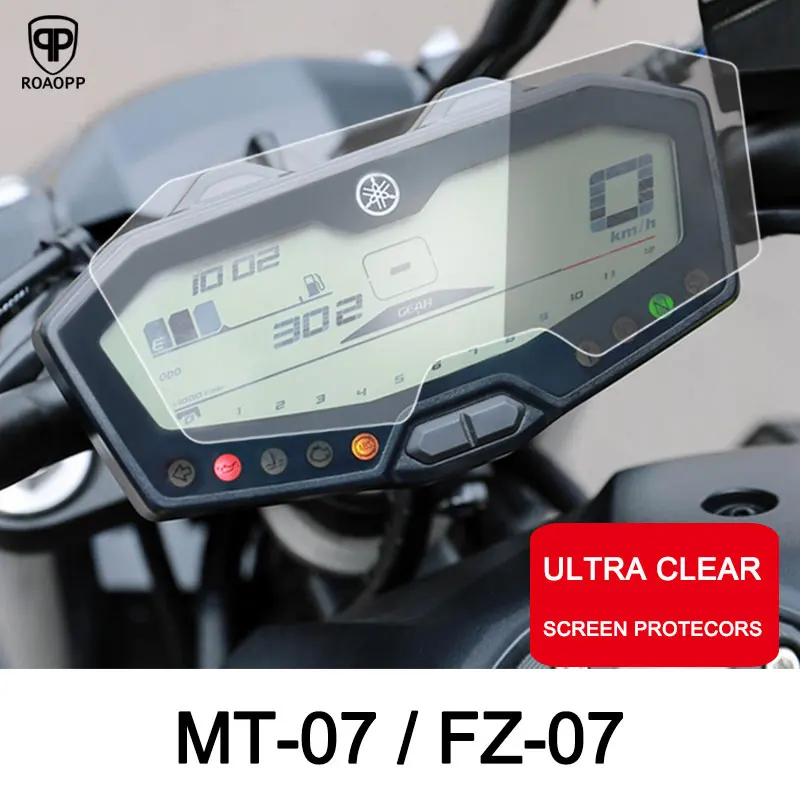 ROAOPP Motorcycle Cluster Scratch Protection Film Cluster Screen Protector for Yamaha MT07 MT 07 MT-07 FZ07 FZ 07 FZ-07